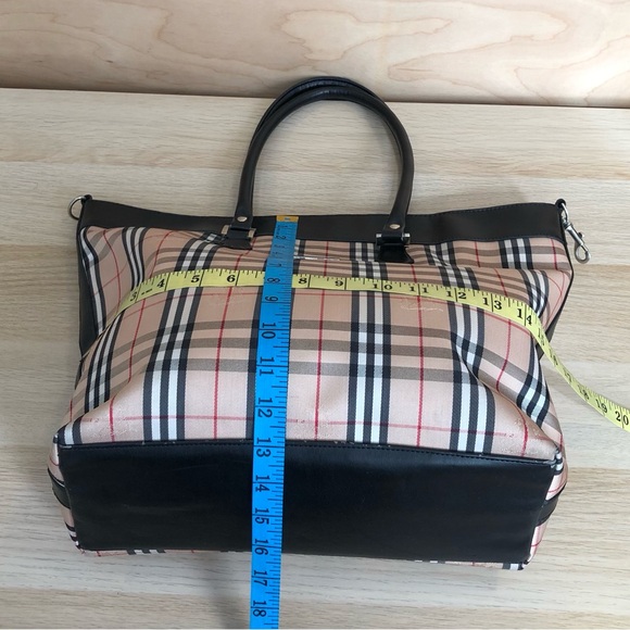 Burberry London Canvas Tote Bag 16inX12.5in - Picture 12 of 14